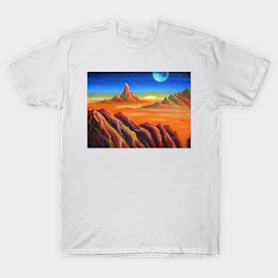 Oil Painting - Landscape of Improbable Colors II 2008 T-Shirt